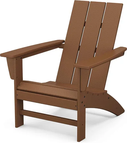 Miniatura 11 de Silla moderna tipo AD420SR de Adirondack de Polywood, Rojo atardecer, construcción duradera de polietileno de alta densidad, fácil montaje, Rojo