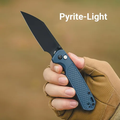 Miniatura 8 de CJRB Cuchillo de Bolsillo Pyrite-Light, Cuchillo Plegable con Hoja de Acero AR-RPM9 de 3.34'', Cuchillo de Bolsillo Pequeño con Clip de Bolsillo