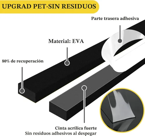 Miniatura 8 de fowong Sello para ventana de aire acondicionado de 1 pulgada x 1 pulgada, burlete grueso de CA para intemperie, cinta selladora adhesiva de espuma