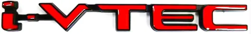Miniatura 6 de Letras en relieve 3D i-VTEC Emblema de metal con respaldo adhesivo de repuesto para emblema trasero decoración automotriz (negro)