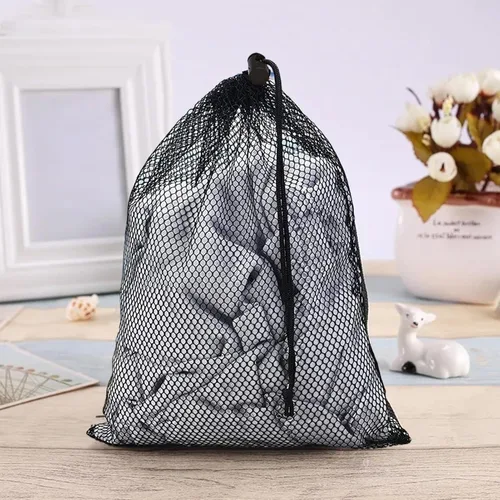 Miniatura 2 de Bolsa de malla de nailon resistente al desgarro Bolsa de malla con cordón Bolsa de malla de gran capacidad resistente multifuncional