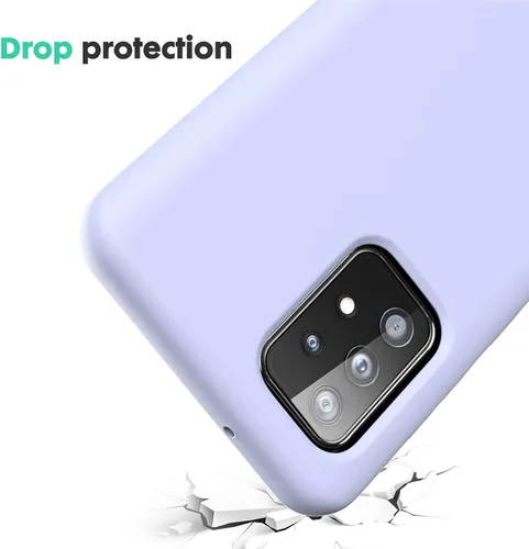 Miniatura 6 de Funda Samsung Galaxy A52 5G y 4G, funda de silicona líquida con forro de microfibra gruesa diseño a prueba de golpes, funda de goma de gel suave
