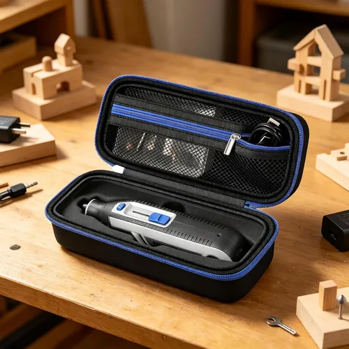 Miniatura 9 de Case Compatible with Dremel Lite 7760 N/10 4V Li-Ion/ PawControl 7760-PET Dog Cordless Rotary Tool Multi-Purpose Kit, Zipper Mesh Pocket Storage