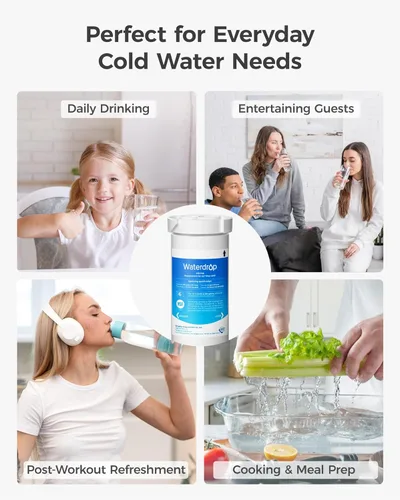 Miniatura 9 de Waterdrop XWF Reemplazo para refrigerador GE® XWF, filtro de agua GE® XWF, WR17X30702, 4 filtros (No XWFE®, sin chip)