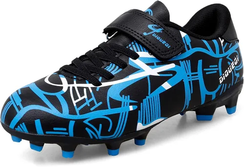 Rhyme-Zeal Zapatos de fútbol para niños y niñas, atléticos para interiores y exteriores, zapatos de fútbol cómodos