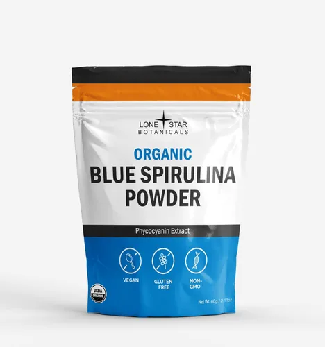 Miniatura 10 de Polvo de espirulina azul orgánico, 100% puro superalimento de algas azul-verdes, colorante alimentario natural para batidos y bebidas proteicas, sin