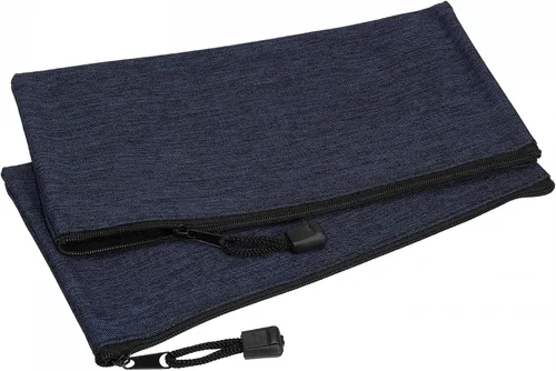 PATIKIL Bolsas de lona con cremallera, paquete de 5 unidades B6 en blanco con bolsillo con cremallera para lápices, bolsa de papelería para viajes y