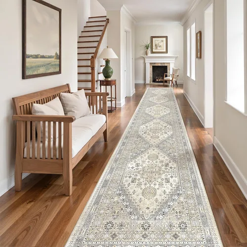 Miniatura 44 de zesthome Alfombra antideslizante para pasillos - Alfombra de pasillo 2x8 para dormitorio, alfombra lavable con respaldo de goma, alfombra suave