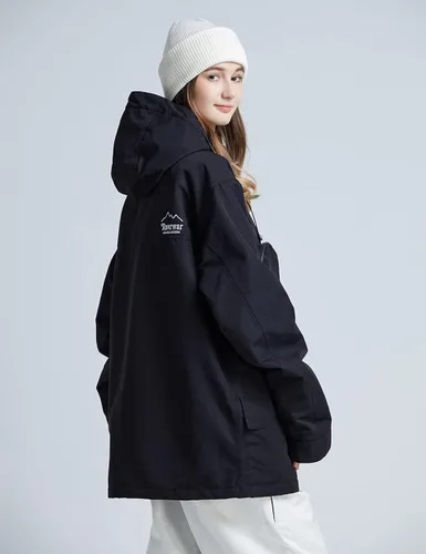 Miniatura 3 de Chaqueta de esquí impermeable para mujer, abrigo de nieve cálido de invierno, chaqueta de snowboard con capucha