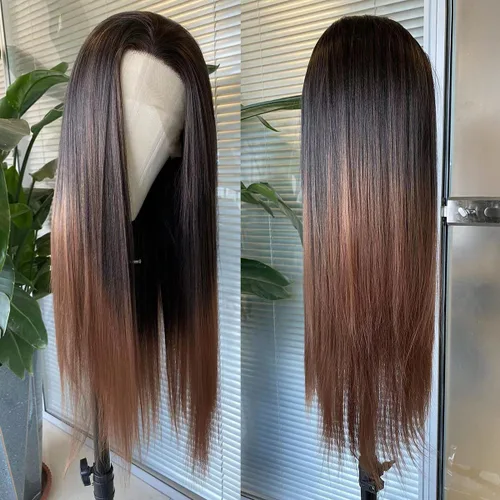 Miniatura 15 de Peluca de encaje frontal rubio ceniza, peluca larga y sedosa de pelo sintético, peluca de encaje sintético resistente al calor, peluca de encaje
