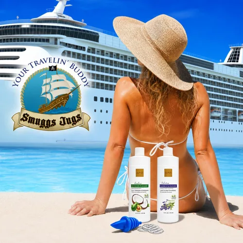 Miniatura 8 de Smuggs Jugs Cruise Hidden Liquor Flask Set, 2 Fake Shampoo Bottles Leakproof Rum Runners, 17.3 oz Each Bottle, Includes Pourer & Seals, Liquor