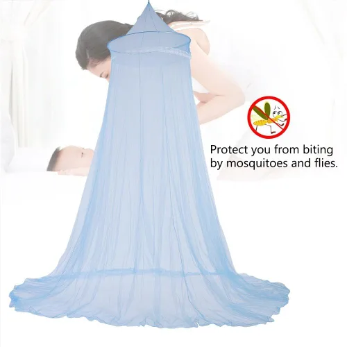 Miniatura 4 de Toldo de cama de mosquitero para niñas, cortinas de cama tamaño Queen desde el techo, decoración de cama para cuna, camas de niños y adultos, Azul