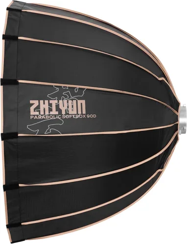 ZHIYUN Caja de luz parabólica de 35 pulgadas/90cm/2.9 pies de liberación rápida con soporte Bowens para estudio de fotografía, grabación de video,