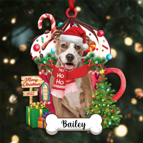 Miniatura 27 de Amantes de los perros de Navidad – Navidad de perros disponibles para muchos perros Shi Tzu – Adorno con forma personalizada, adorno de Navidad