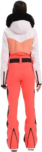 Miniatura 94 de GSOU SNOW Traje de esquí para mujer, traje de nieve de una pieza, para snowboard, delgado, aislante, impermeable, resistente al viento