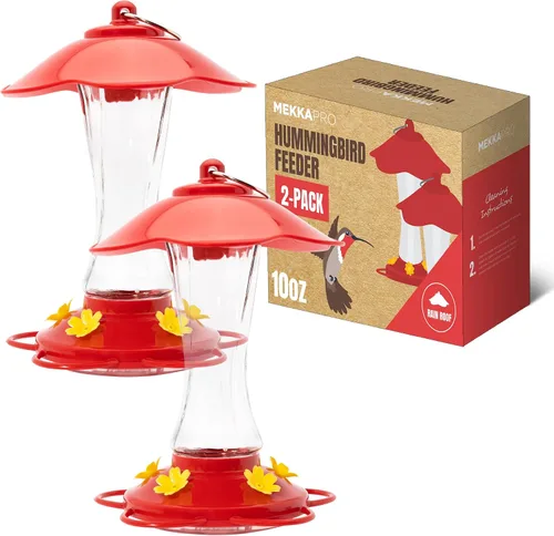 Miniatura 12 de MEKKAPRO Comedero para colibríes para exteriores hecho de vidrio, comedero para colibríes para exteriores, colgante a prueba de hormigas y abejas