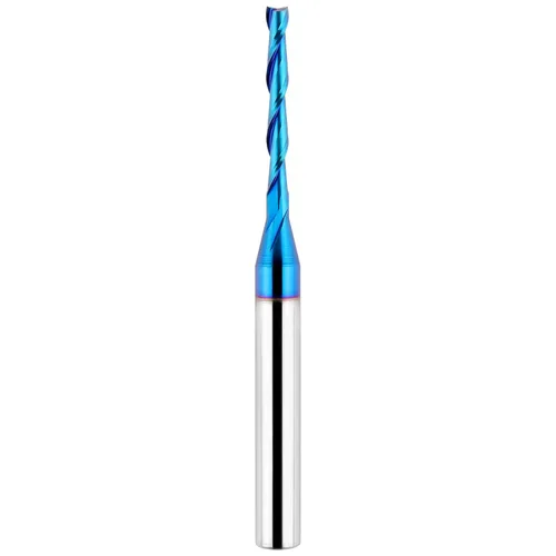 EANOSIC Broca de fresadora en espiral de corte ascendente de vástago de 1/4 pulgadas, diámetro de corte de 1/8 pulgadas, extralarga de 3 pulgadas de