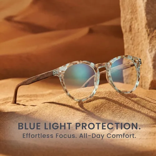 Miniatura 4 de 2SeeLife Gafas de lectura grandes y redondas TR-90 para hombres y mujeres, ajuste mediano, duraderas, bisagras de resorte, lectores de luz azul