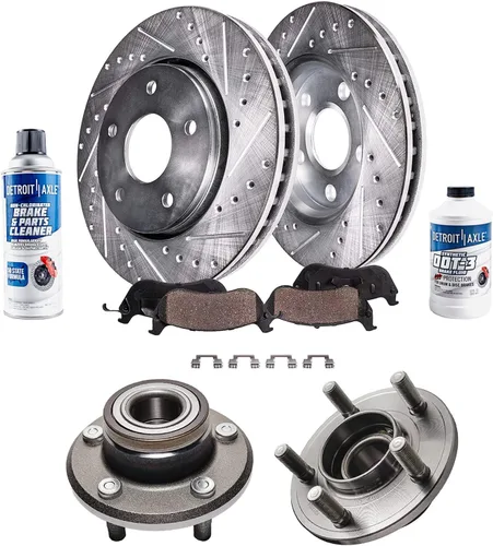 Miniatura 56 de Detroit Axle - Rotores de freno para Ford Mustang 2015, 2016, 2017, 2018, 2019, 2020, 2021, 2022, 2023, repuesto de rotores de freno de disco