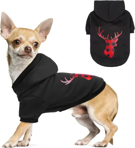 Miniatura 57 de SCENEREAL Sudadera de seguridad con capucha para perros grandes, medianos y pequeños, para niños y niñas, disfraz de perro suave con agujero para #1