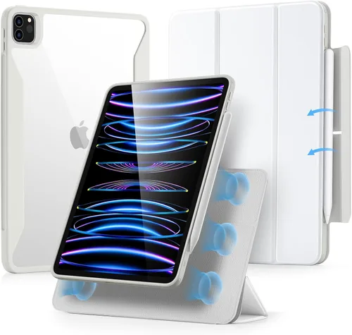 Miniatura 12 de ESR Funda para iPad Pro de 11 pulgadas (2022/2021/2020/2018, 4ª/3ª/2ª/1ª generación) con soporte para lápiz, cubierta magnética extraíble, soporte