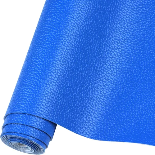 HGUAN Sábanas de piel sintética de color sólido de 12 x 53 pulgadas, muy adecuadas para hacer aretes de cuero, lazos y proyectos de bricolaje (azul)