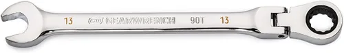 GEARWRENCH Llave de trinquete combinada con cabezal flexible de 13 mm con arco oscilante de 4 grados y 12 puntos - 86713