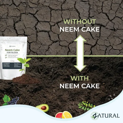 Miniatura 2 de Zatural Natural Neem Cake Powder Acondicionador orgánico prémium para suelos y fertilizantes para plantas Harina de semillas Azadirachta Indica