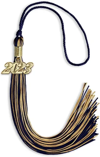 Miniatura 316 de Endea Graduation - Borla de doble color mixto con fecha dorada (negro/dorado antiguo, 2021)
