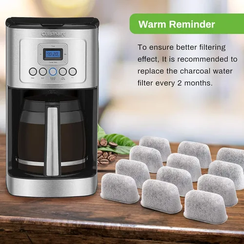 Miniatura 5 de Cuisinart - Paquete de 12 filtros de repuesto para cafetera, compatibles con todas las cafeteras Cuisinart, filtros de agua de carbón, elimina