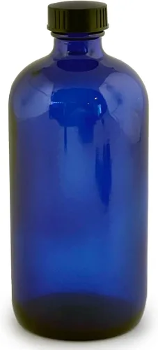 Miniatura 7 de Vivaplex, 12, azul cobalto, botellas de vidrio de 16 onzas, con tapas