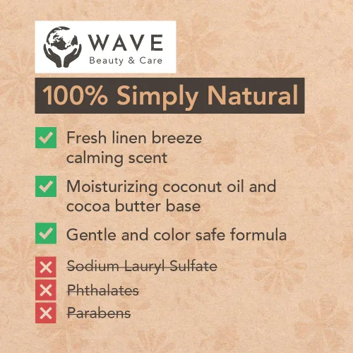 Miniatura 7 de Wave - Barra de champú de aceite de argán – Barra vegana hidratante y hecha a mano para cabello brillante, champú natural, orgánico y sin OMG