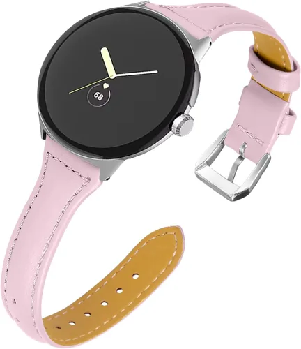 Miniatura 10 de Correa de cuero compatible con Google Pixel Watch Band Correa de repuesto Correa de pulsera transpirable para Google Pixel Watch Accesorios