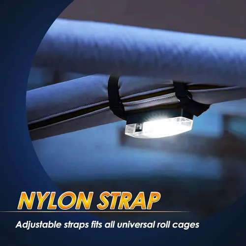 Miniatura 3 de Luz de cúpula UTV alimentada por baterías, montaje en barra enrollable, luz interior LED, luces de persecución, luces de mapa para UTV SXS Polaris