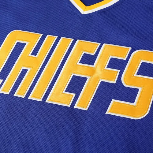 Miniatura 21 de Phoneutrix Hanson Brothers Charlestown Chiefs 16 Jack 17 Steve 18 Jeff Slap Shot Movie Hockey Jersey Azul