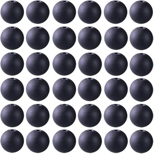 Miniatura 50 de Cuentas de piedra natural, 100 cuentas redondas de obsidiana negra de 0.315 pulgadas (0.315 in), cuentas sueltas de piedra auténtica