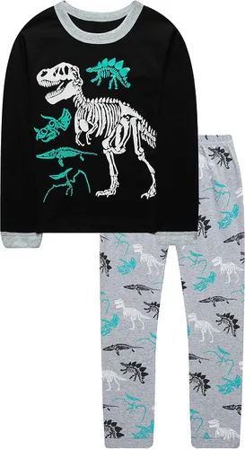 Miniatura 3 de Golduck Conjunto de pantalones de algodón de dinosaurio para niños con estampado completo