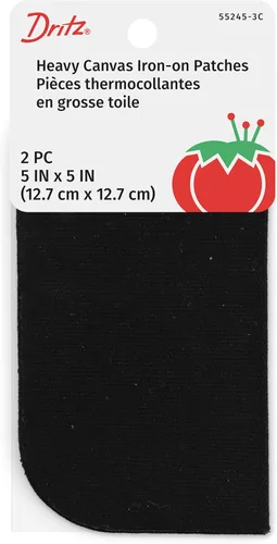 Miniatura 6 de Dritz - Parches para telas gruesas de aplicación por plancha de 5" x 5" (2 unidades)