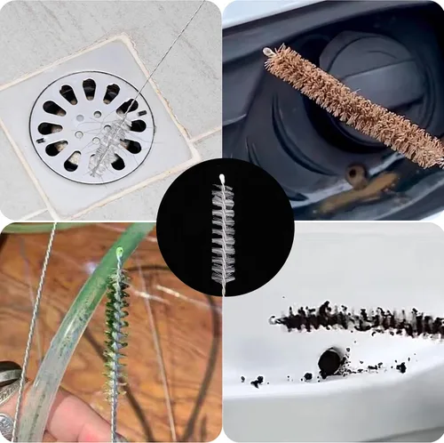 Miniatura 4 de Cepillo de drenaje flexible - Limpiador de nailon extra largo para limpiar fregadero de plomería nevera tubo flaco tubo de aire manguera herramienta