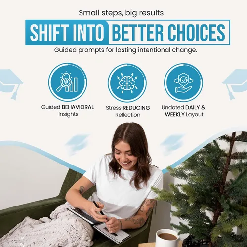 Miniatura 3 de The Behavior Shift Brain Shift Journal: Decisiones y objetivos - Planificador de productividad con indicaciones guiadas para crecimiento personal