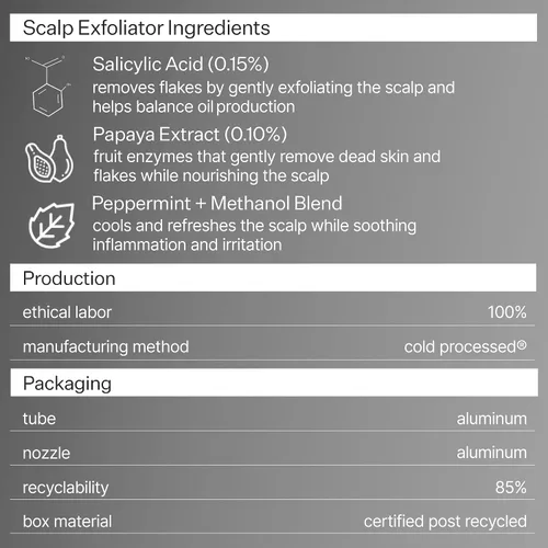 Miniatura 7 de Act+ Acre Exfoliante de ácido salicílico procesado en frío Para escamas sueltas, exceso de aceite, acumulación de cuero cabelludo Ácido