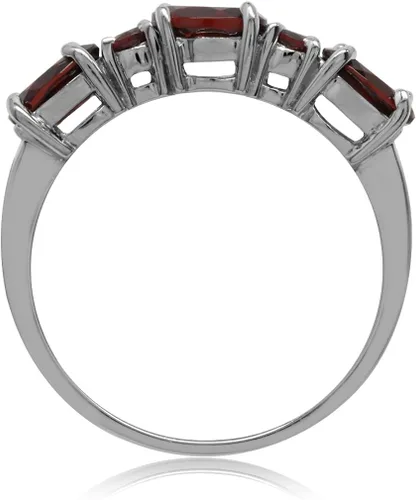 Miniatura 3 de Silvershake 3 Stone White Gold Plated 925 Sterling Silver Ring