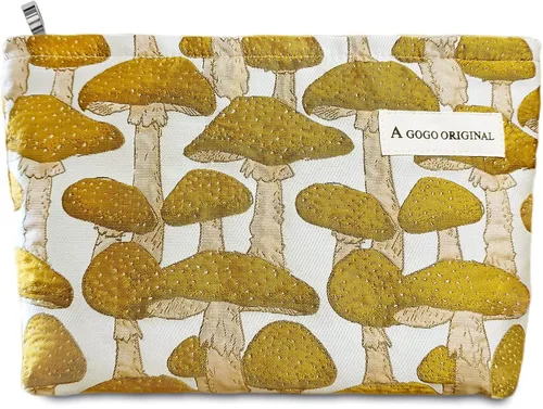 Miniatura 37 de STARDW Bolsa de maquillaje estética floral para mujeres y niñas, bolsa de aseo de viaje con cremallera de gran capacidad, bolsa organizadora