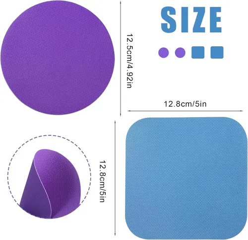 Miniatura 2 de 4 almohadillas para abridor de tarros, agarres de goma para tarros, abridor de tarros multifunción para personas mayores con posavasos de manos Azul