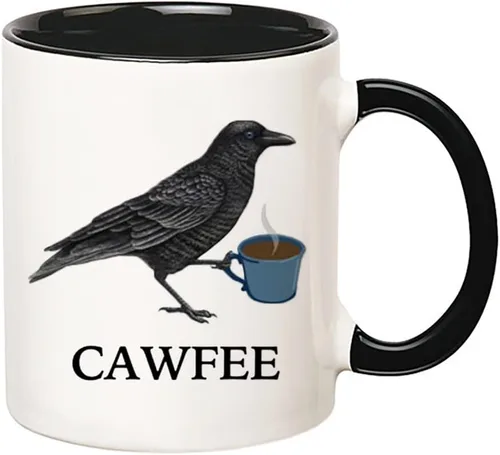 Miniatura 2 de Fonhark - Taza Cawfee, taza para amantes de los pájaros, observación de aves, taza de café novedosa de 11 onzas