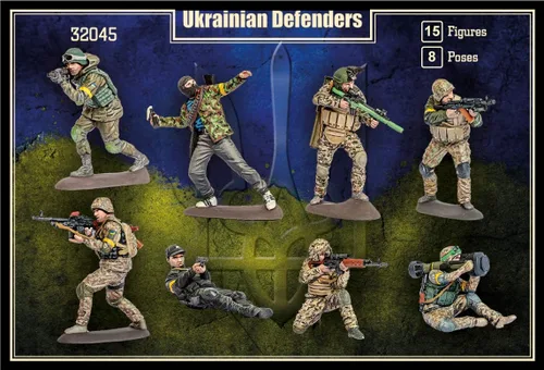 Miniatura 2 de Figuras de Marte 32045-1/32 - Defensores ucranianos 15 figuras