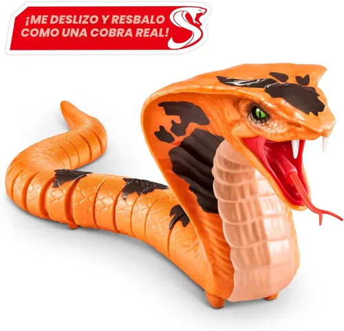 Miniatura 8 de Robo Alive King Cobra by ZURU, juguete robótico de serpiente móvil alimentado por batería, características realistas de serpiente, a partir de 3 años