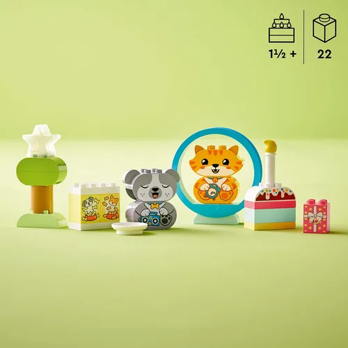 Miniatura 2 de LEGO DUPLO 10977 My First Puppy & Kitten with Sounds 10977 Juguetes para mascotas para niños pequeños de 1 .5 a 3 años, juego de desarrollo temprano