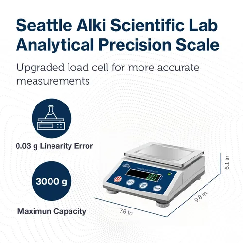 Miniatura 2 de Seattle Alki Scientific Lab Scale 105.82 oz x 0.00 oz Empresa USA Balanza de alta precisión para laboratorios