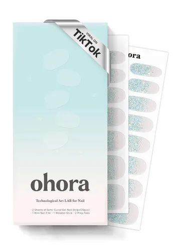 Miniatura 11 de ohora Tiras de Uñas de Gel Semi-Curadas Juego de Valor (N Bare Plum Starter Kit) Incluye Lámpara de Tamaño Completo y Mini Removedor, Calidad